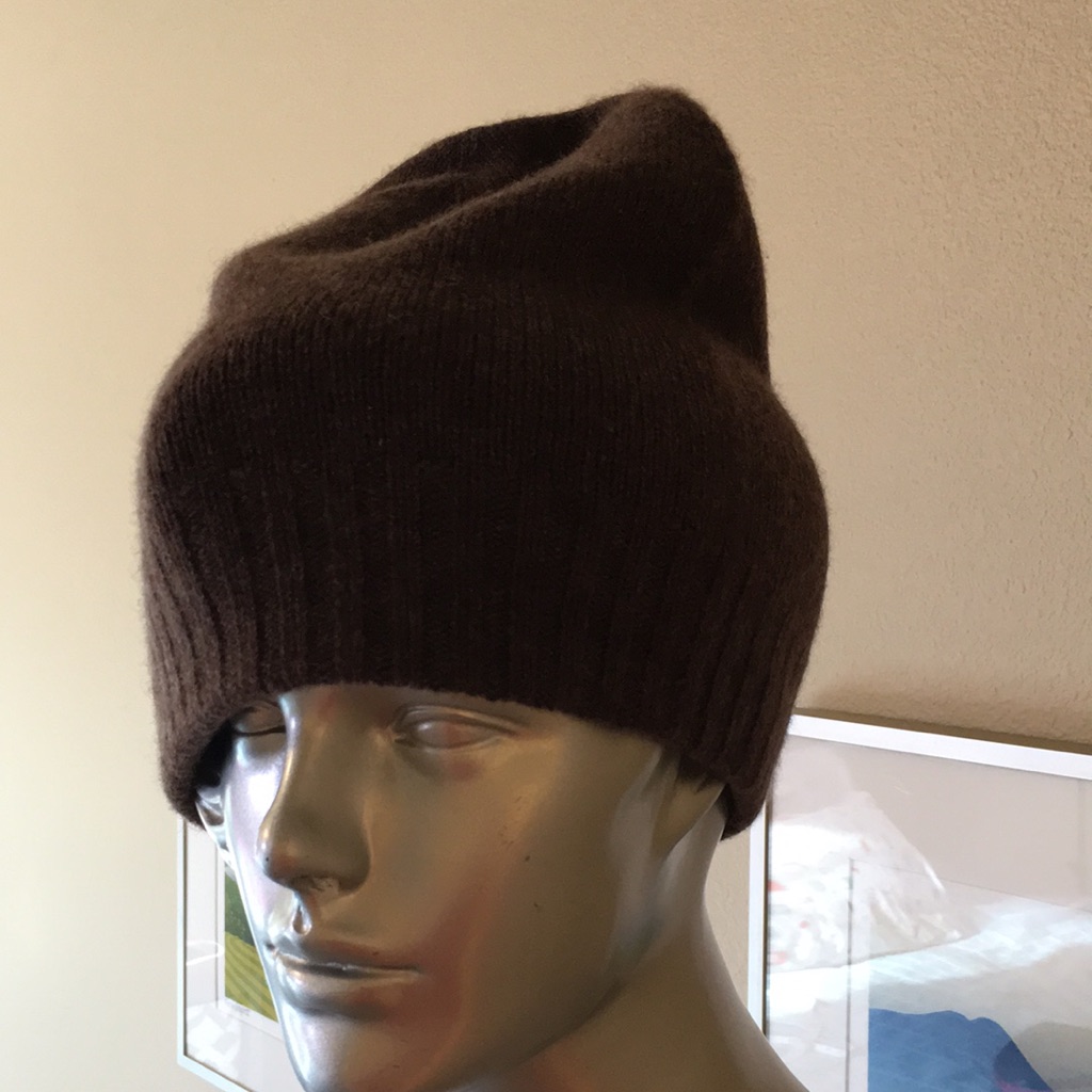 100% Cashmere Knit Beanie Reversible — image 3 of 8